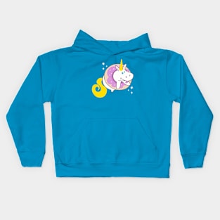 Unicorn Stuck in Donut Kids Hoodie